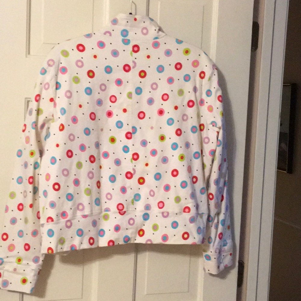 Patrick Christopher Jean Jacket.Ecru Base Multi C… - image 5